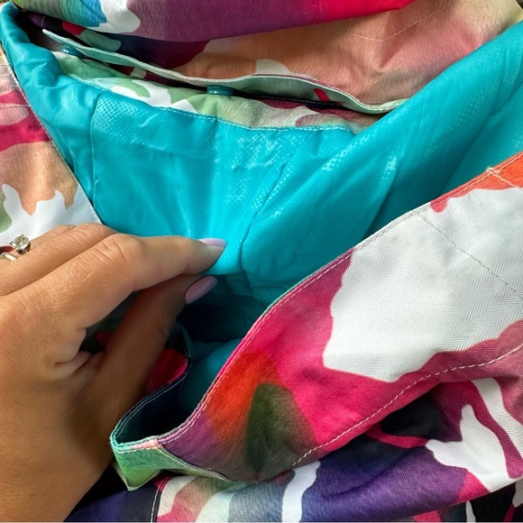 GSOU SNOW Vibrant Camo Insulated Snow Jacket XS Removable Hood Waterproof Ski - Picture 12 of 12